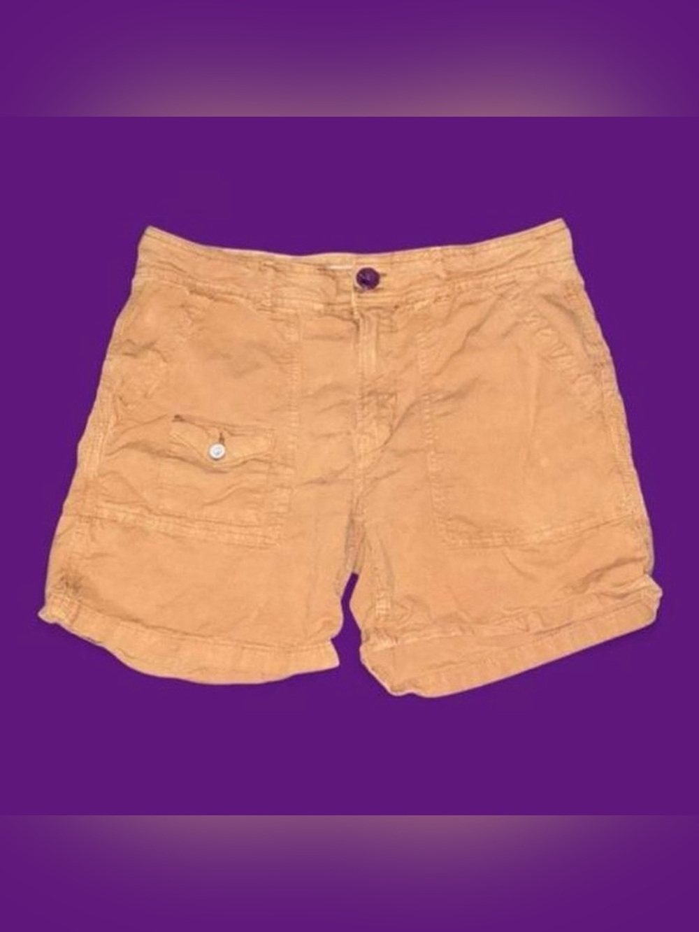 Anthropologie Mustard Yellow Utility Shorts